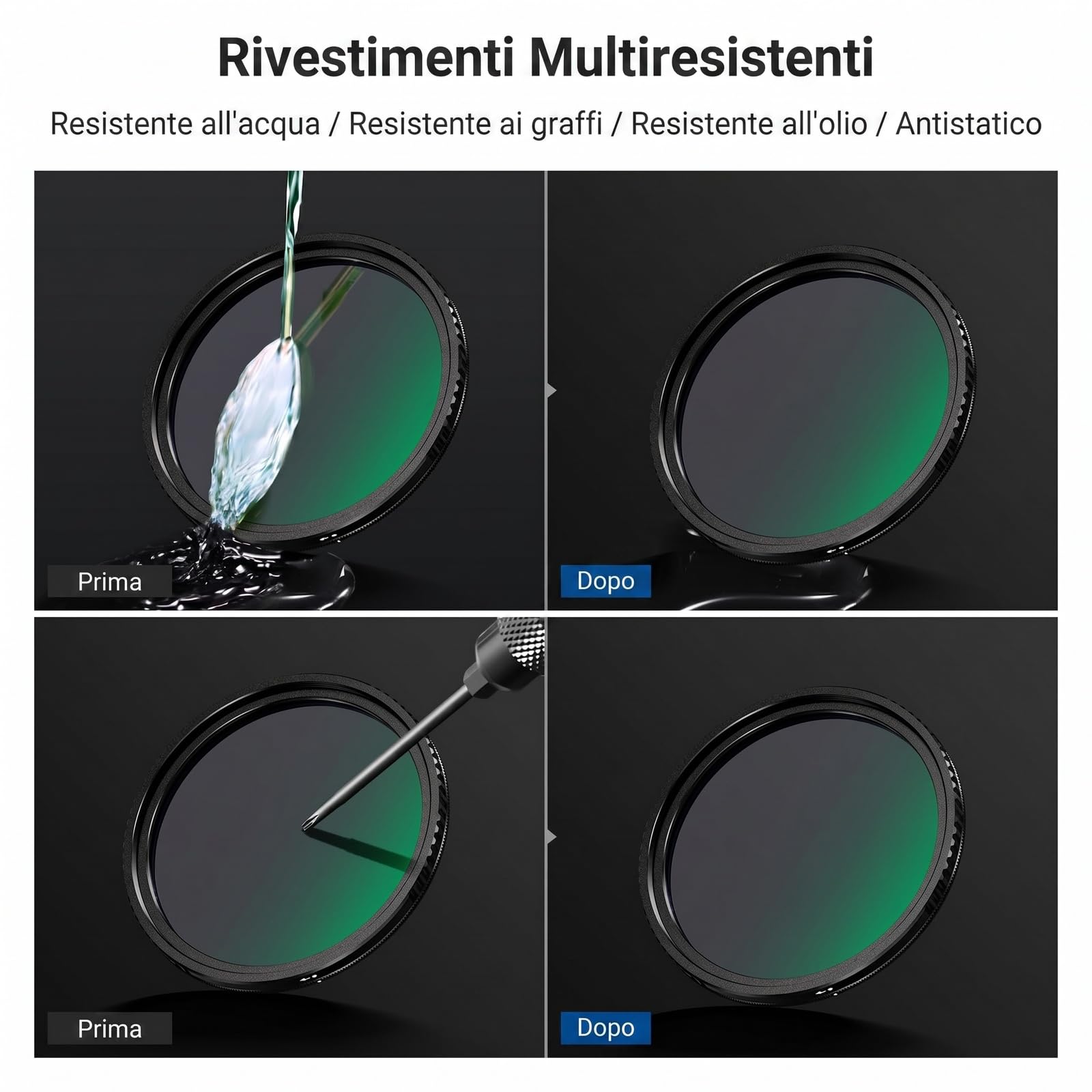 NEEWER 82mm Filtro CPL True Colors con Stop Rigido Limitato, Filtro Polarizzatore Circolare HD Sottile Multistrato Regolabile con Fissaggio a Vite per Lenti Fotocamere Digitali, Accessori Fotografia