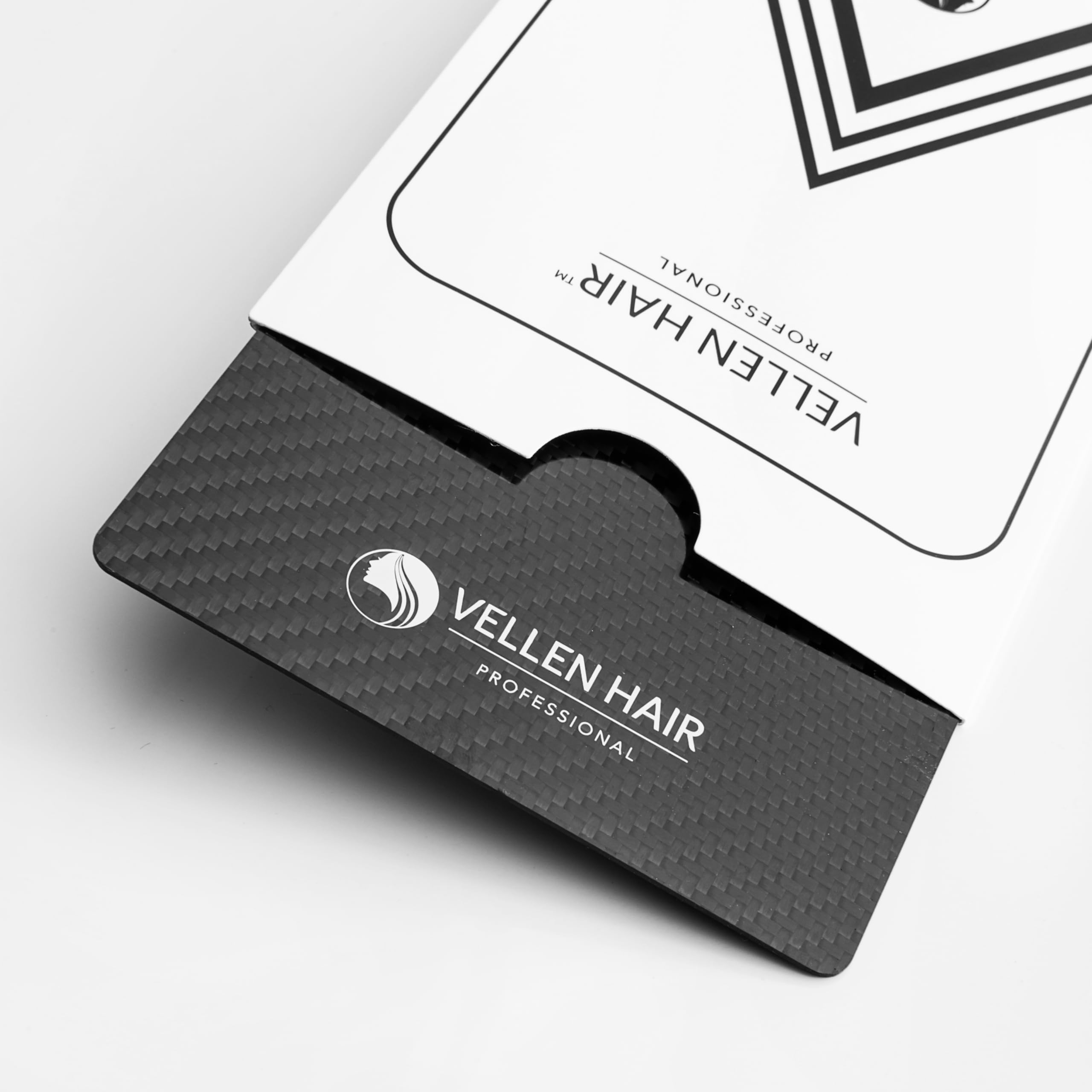 VELLEN HAIR Tablero profesional de fibra de carbono/balayage, tablero de color extra claro para el cabello (negro, 5.1 x 13.8 pulgadas)