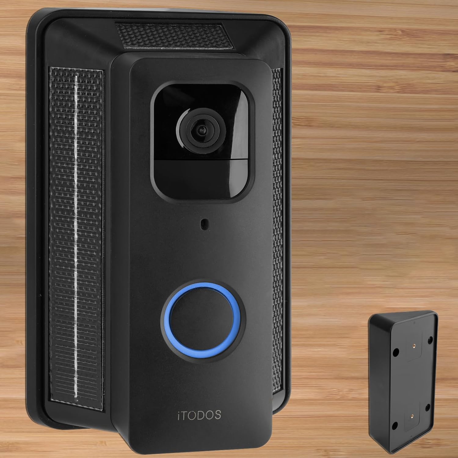 iTODOS 13200-Solar Charger for Blink Video Doorbell,Solar Power Bank Mount,Continuously Supply Power to The Blink Doorbell,IPX7 Waterproof
