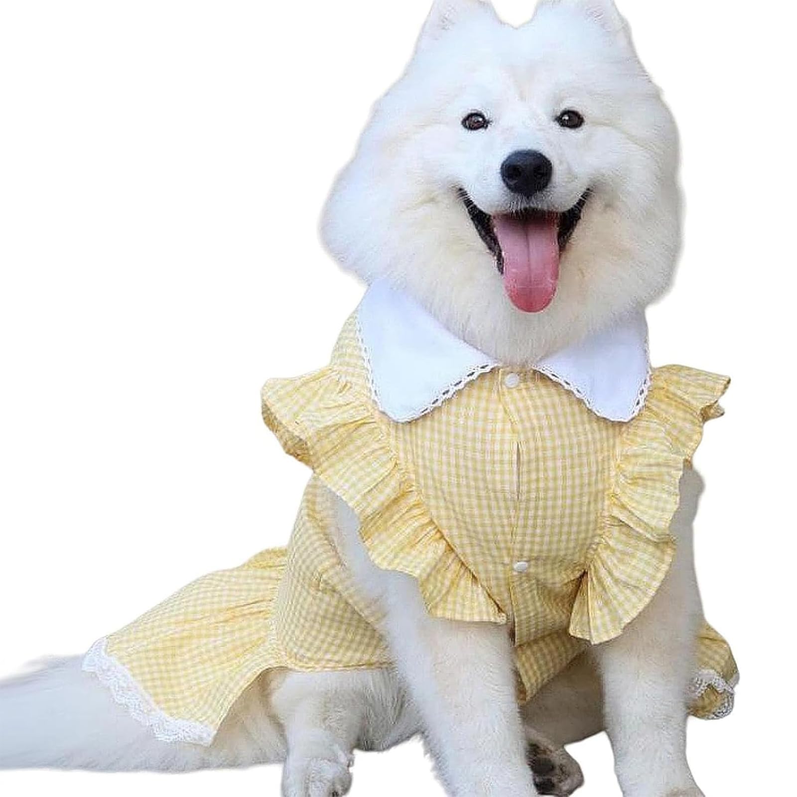Grand chien robes fille style princesse en maille respirante pour été confort