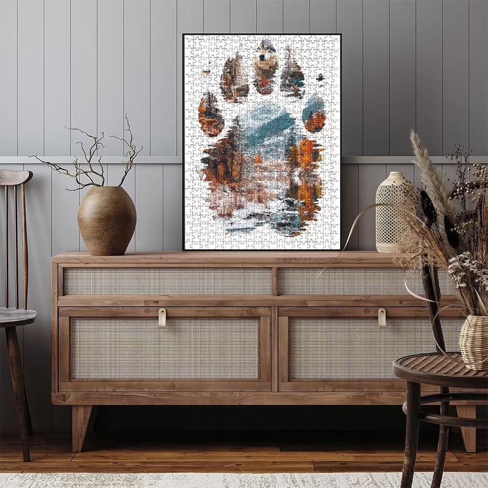 Puzzle 3000 elementów, puzzle dla dorosłych artystyczny wilk łapy puzzle, gra puzzli, drewniane układanki, niemożliwe klasyczne układanki, do gry edukacyjnej wyzwanie zabawki, układanki rodzinne