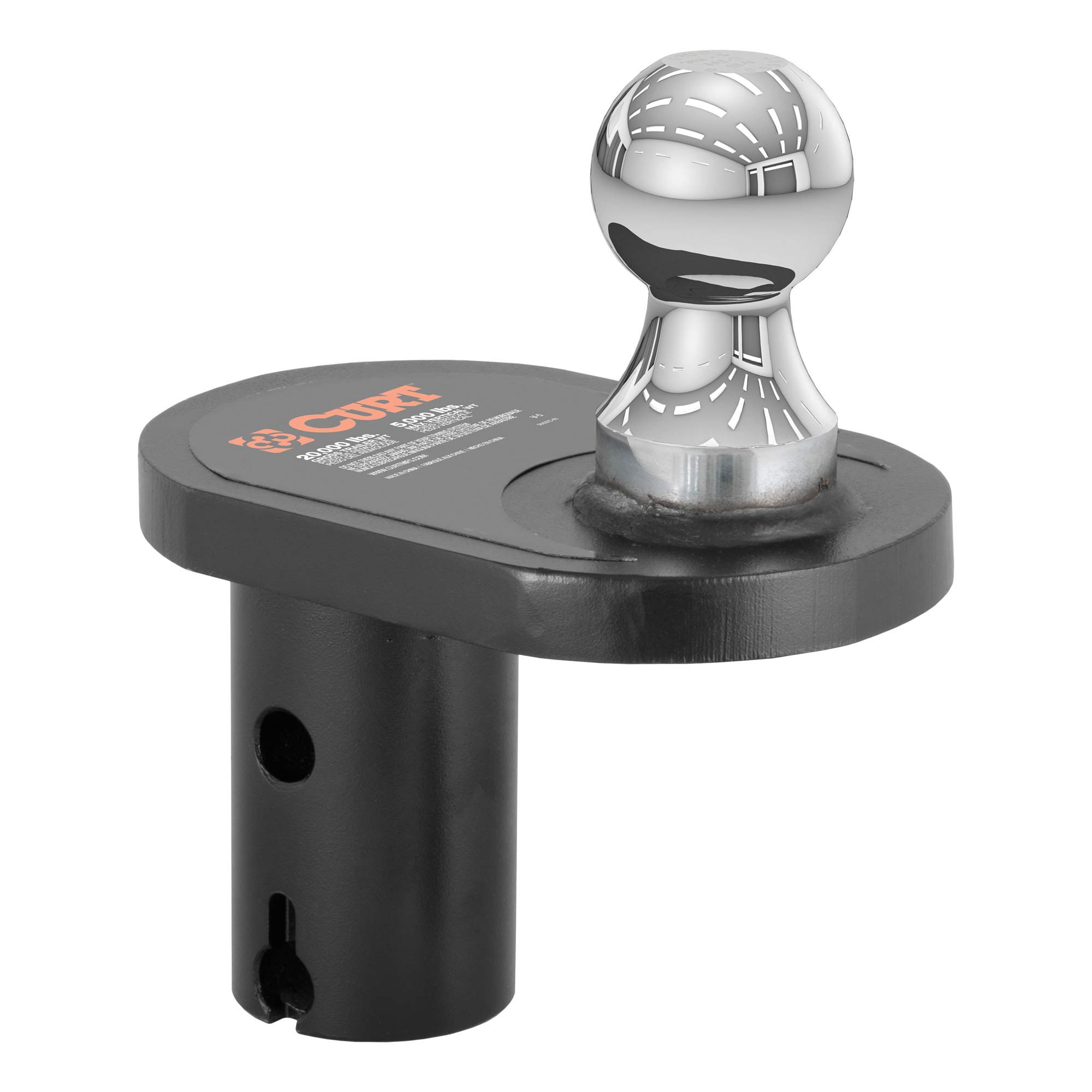 CURT 60602 Double Lock Offset Gooseneck Ball, 4-Inch Offset, 20,000 lbs, 2-5/16-Inch Diameter