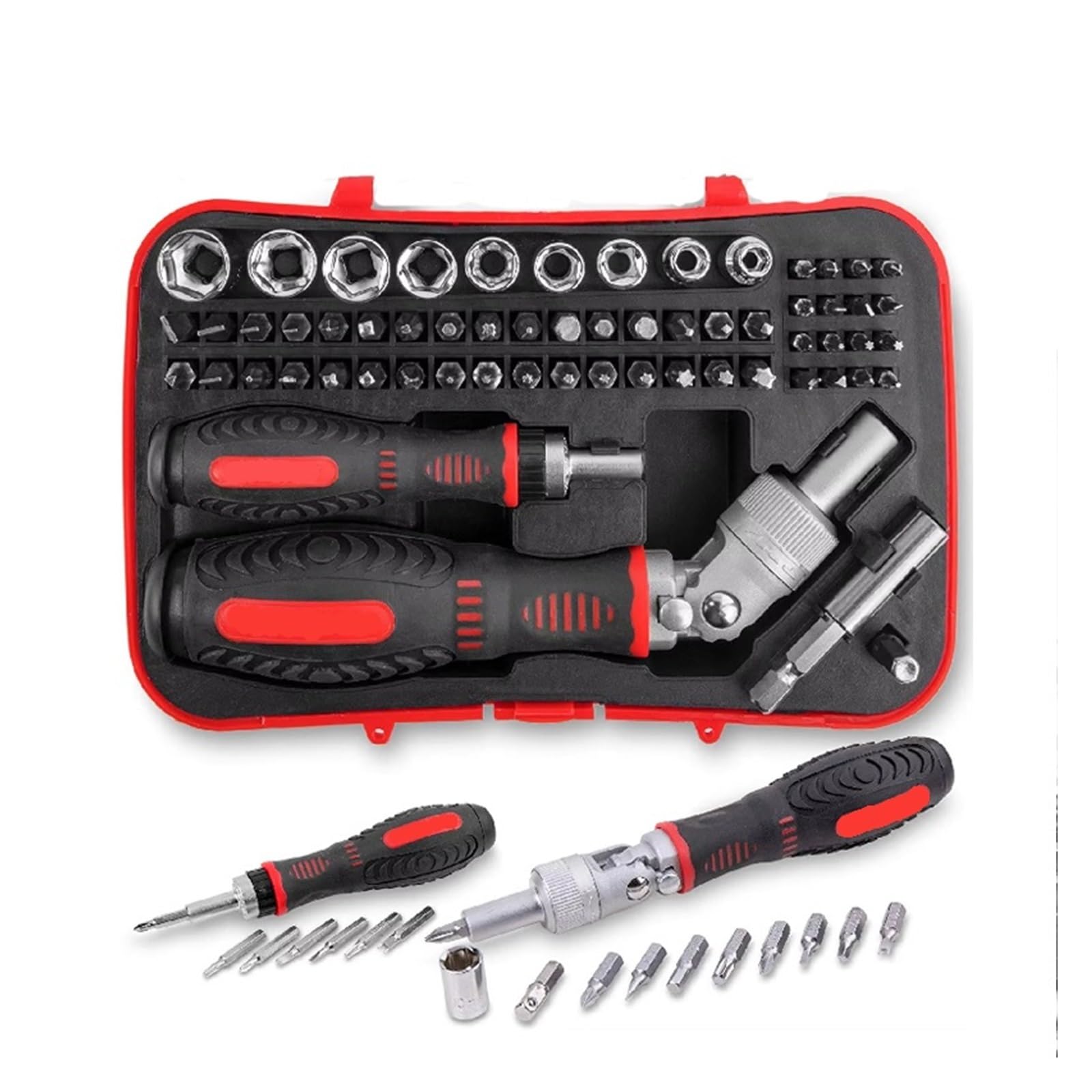 Hi-Spec Ratchet Handles Screwdriver Set Household Combination Toolbox Hardware Magnetic Screw Driver Kit Bit Torx Screwdriver