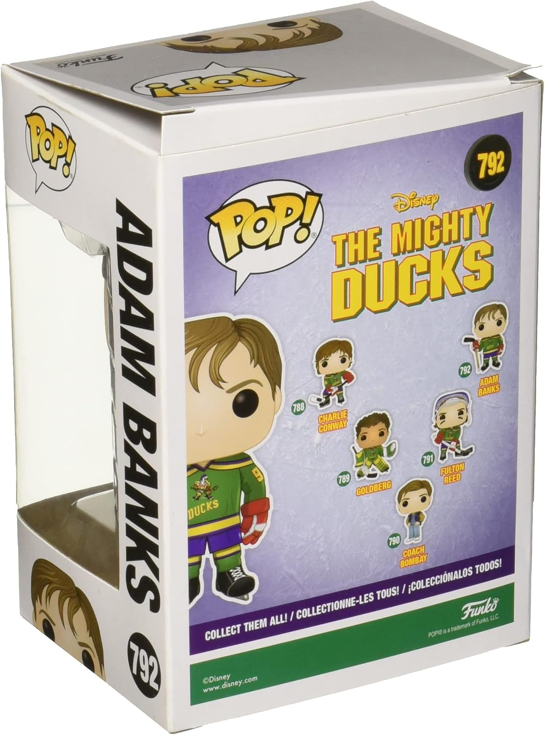 Funko Pop! Disney: Mighty Ducks - Adam Banks, Multicolor, Model:46787