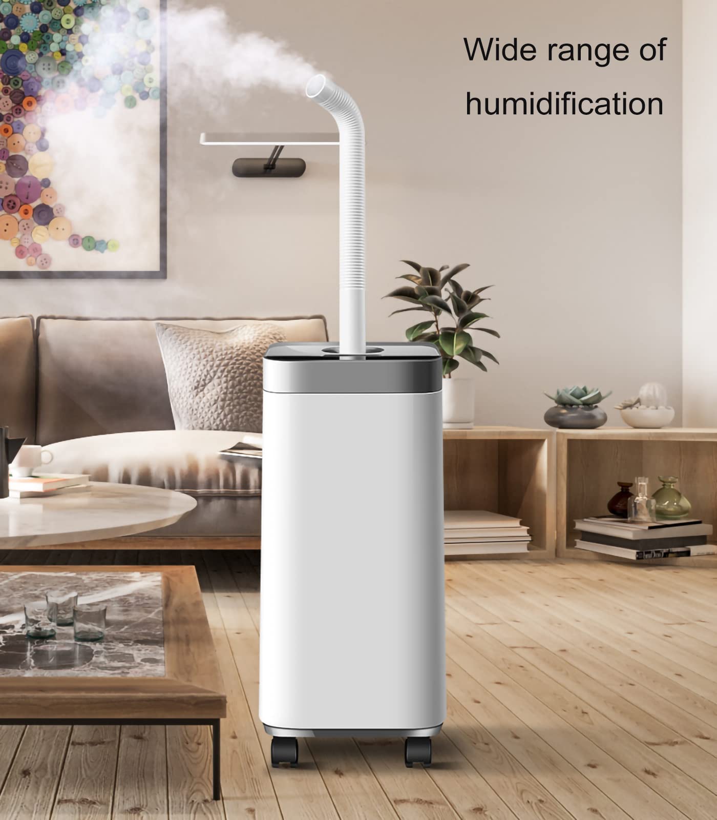 Humidificadores Humidificador de Aire de Gran Volumen de Niebla Hogar Silencioso Dormitorio Sala de Estar Gran Capacidad Industrial Comercial Rociador Montado en el Suelo Agua,