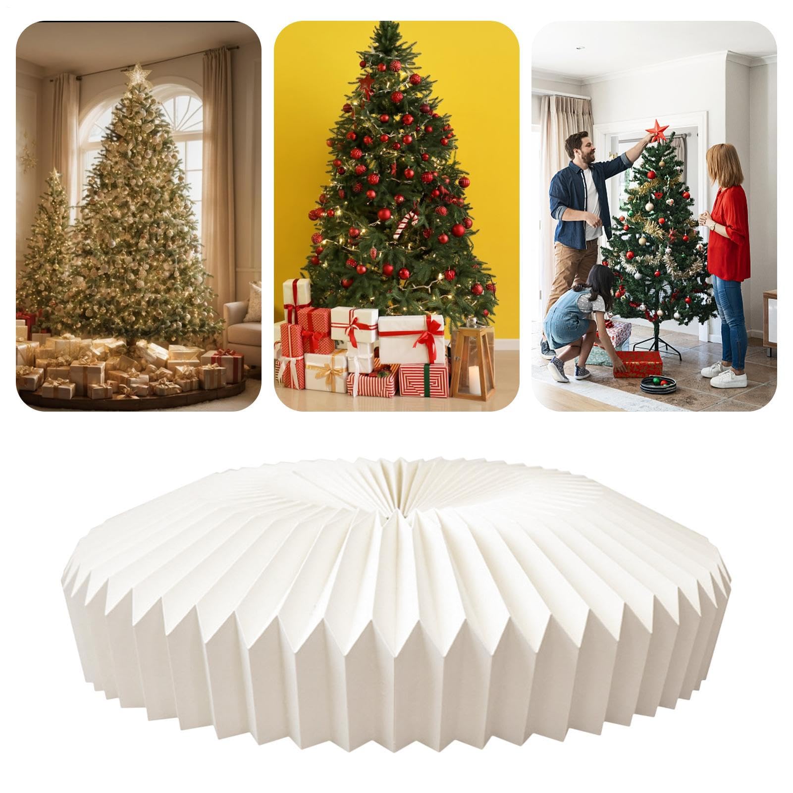 Decorazione natalizia con colletto per albero di Natale pieghevole