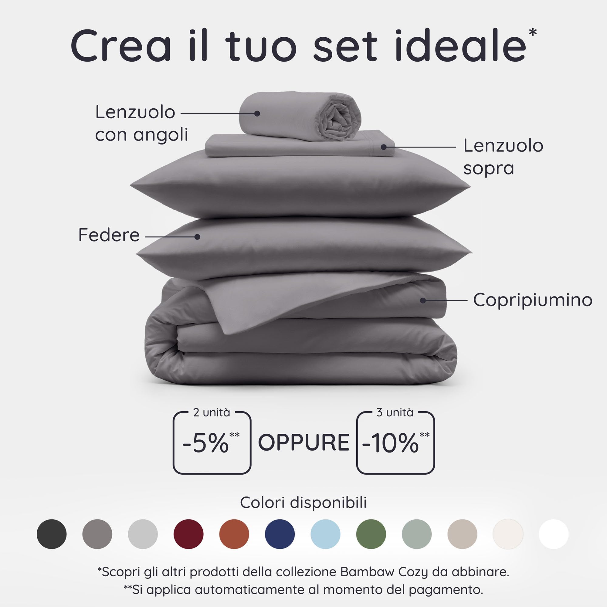 Bambaw Federe bambu 50x75 cm, Confezione da 2, Federe traspiranti e antibatteriche antiacaro, Federa rinfrescante cuscino per l’estate, Federa cuscino bambù certificata Oeko-Tex (Grigio scuro)