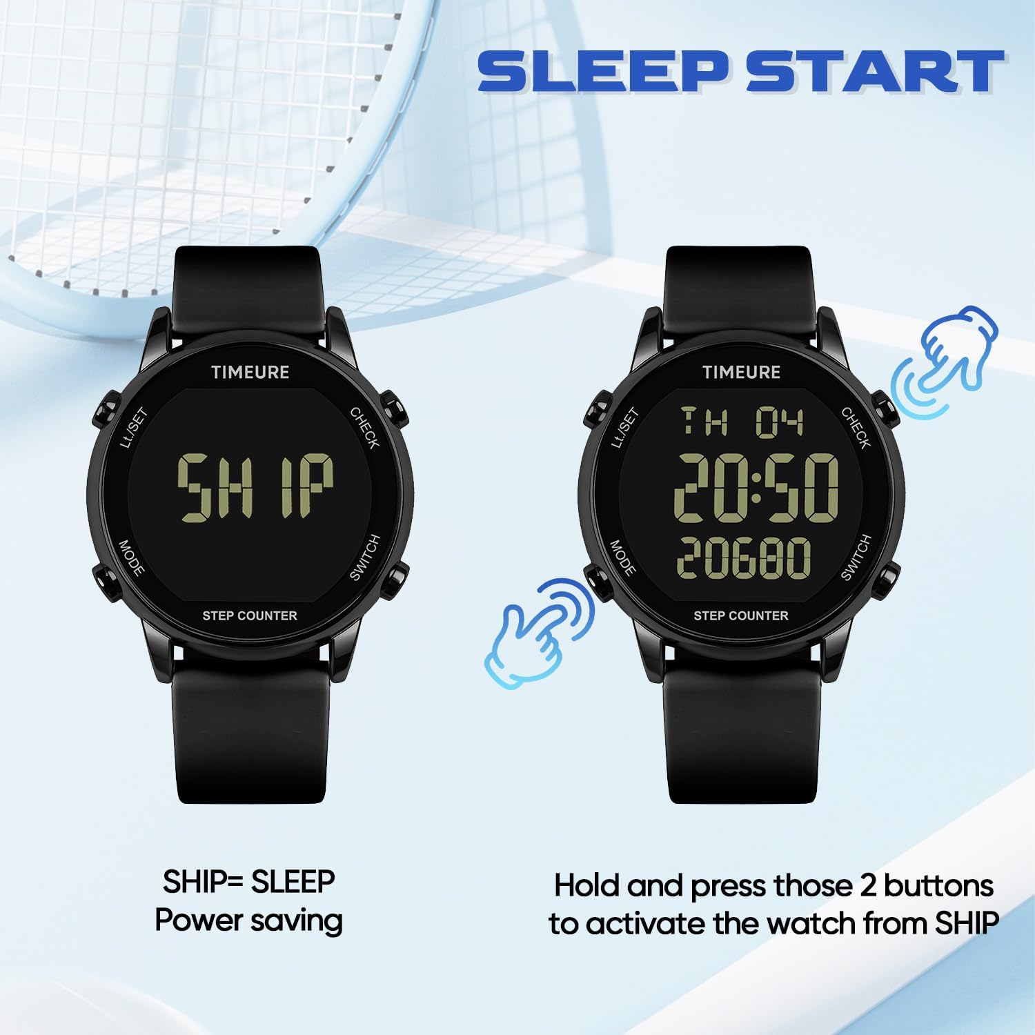 Pedometer Watch for Women, Step Counter for Walking No App/Phone Required Step Coun... - Image 7