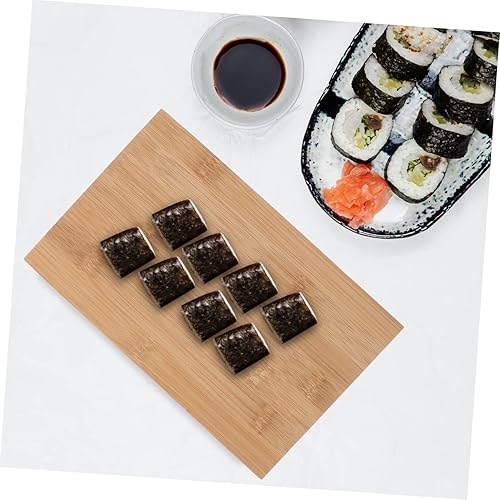 Miniatura 8 de Plato de sushi Dim Sum Bandeja de condimentos Bandeja de madera Plato de melamina Platos de sushi Japonés Bandeja de aperitivos Bandeja de Sushi