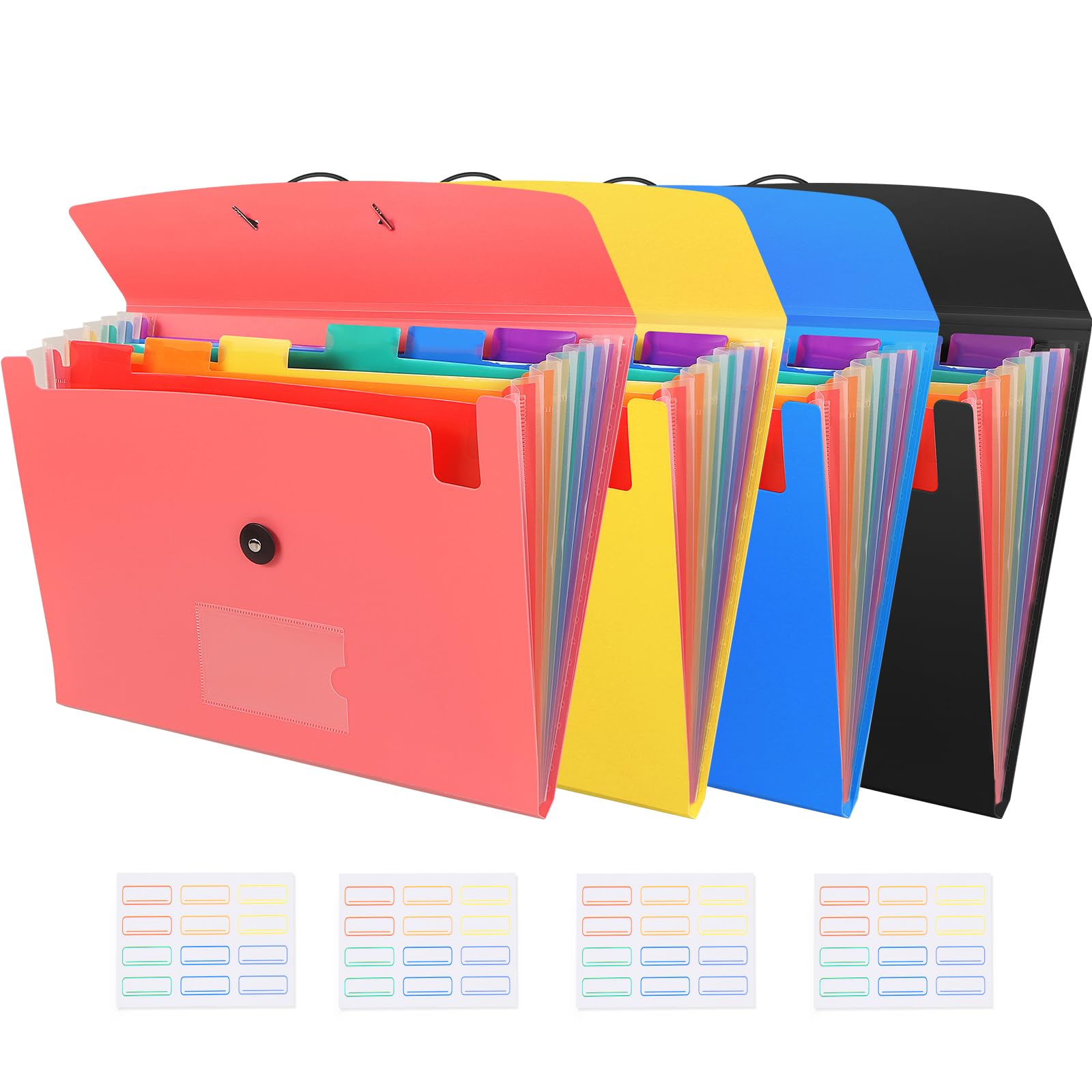 Amazon.com : 4 Pack 7-Pocket Expanding File, Plastic Expandable
