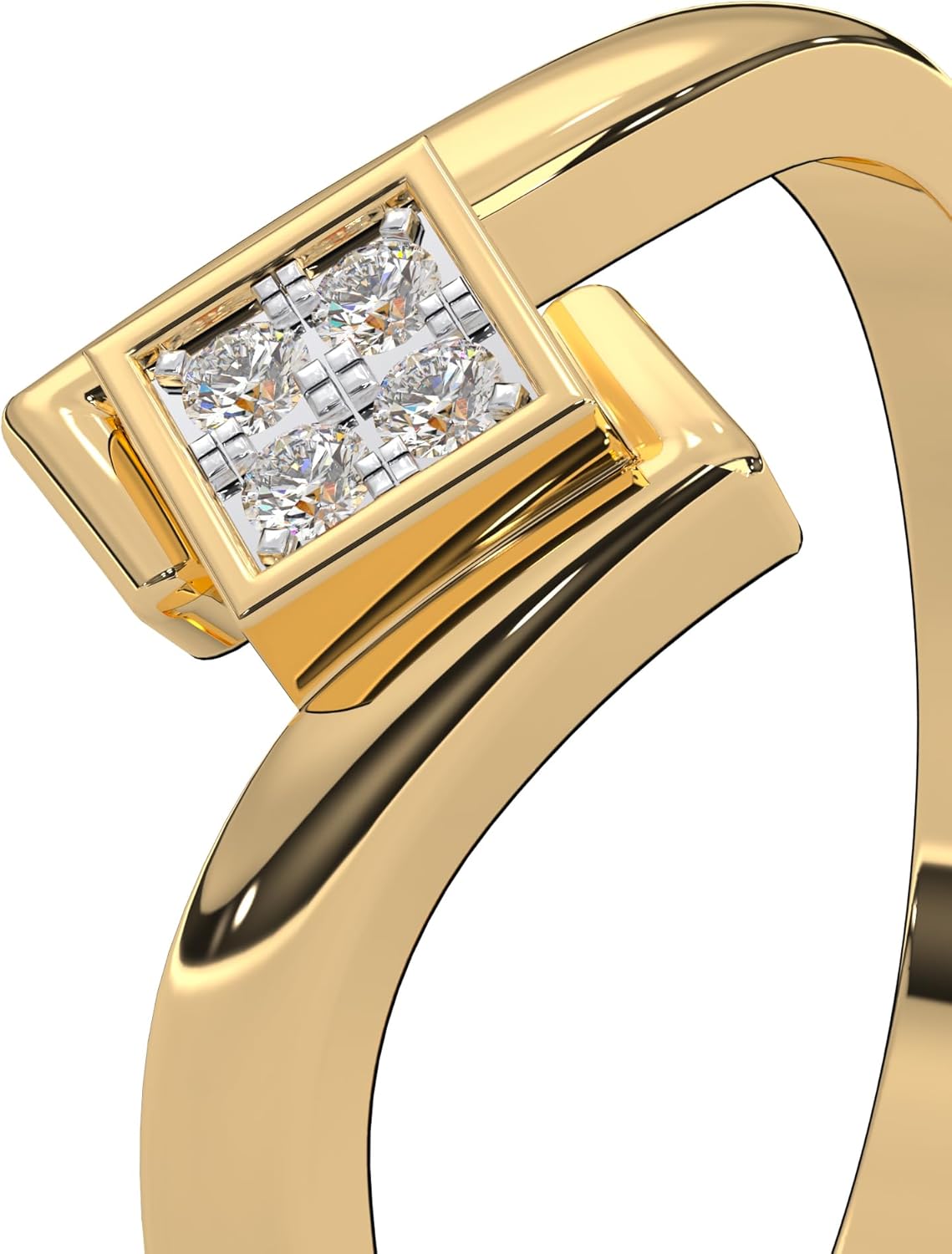 0.05 Ctw Round Cut Natural Diamond Square Cluster Engagement Ring for Women | Bright Square Halo Design | 925 Sterling Silver | I-J Color, I2-I3 Clarity | Hypoallergenic Fine Jewelry | Gift Box Included | Sizes 5–9.5 - Image 4