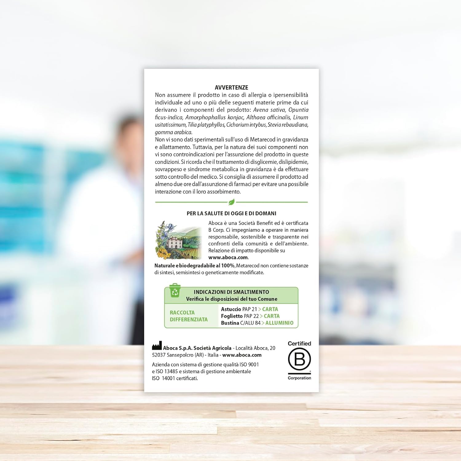 Aboca - Metarecod 120 Bustine Granulari Monodose - Per il Trattamento della Sindrome Metabolica e il Riequilibrio di Parametri Metabolici