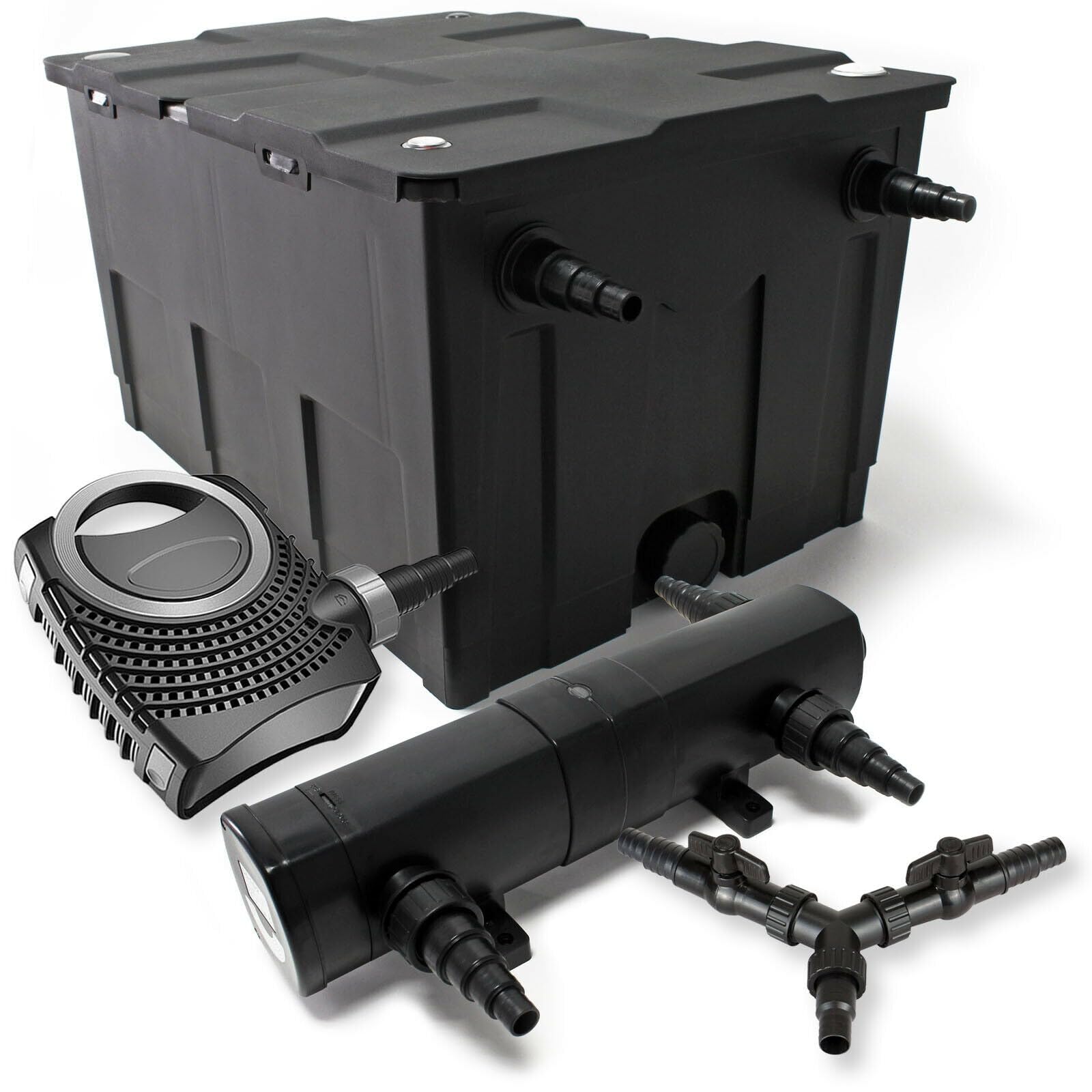 Kit filtraggio laghetto 60.000 litri Sterilizzatore 24W Pompa 70W HELLOSHOP26