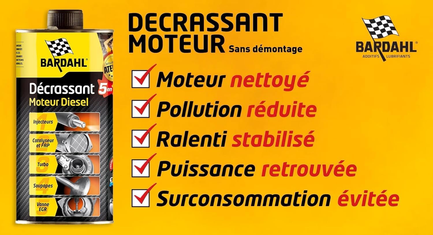 Destructor de motores diésel 5 en 1, 500 ml Bardahl