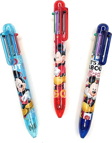 Disney Authentic Mickey - Bolígrafos retráctiles multicolor 6-1 (2 piezas)