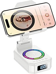 Altavoz Bluetooth Pequeño, Altavoz Portátil Bluetooth con Soporte para Móvil, Base Antideslizante, Sonido Envolvente HD, Recargable, Regalo Original para Hombre Mujer, Compatible con iOS y Android