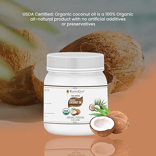 Miniatura 4 de Aceite de coco 100% orgánico, certificado por USDA, promueve un cabello más grueso y fuerte, hidrata y nutre la piel  Mejora la textura de la piel