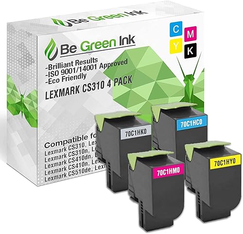 Be Green Ink Cartucho de tóner de repuesto compatible para Lexmark CS310dn CS410dn CS310n CS310 CS510de CS410n CS410 CS510-701HK 70C1HK0 701HC