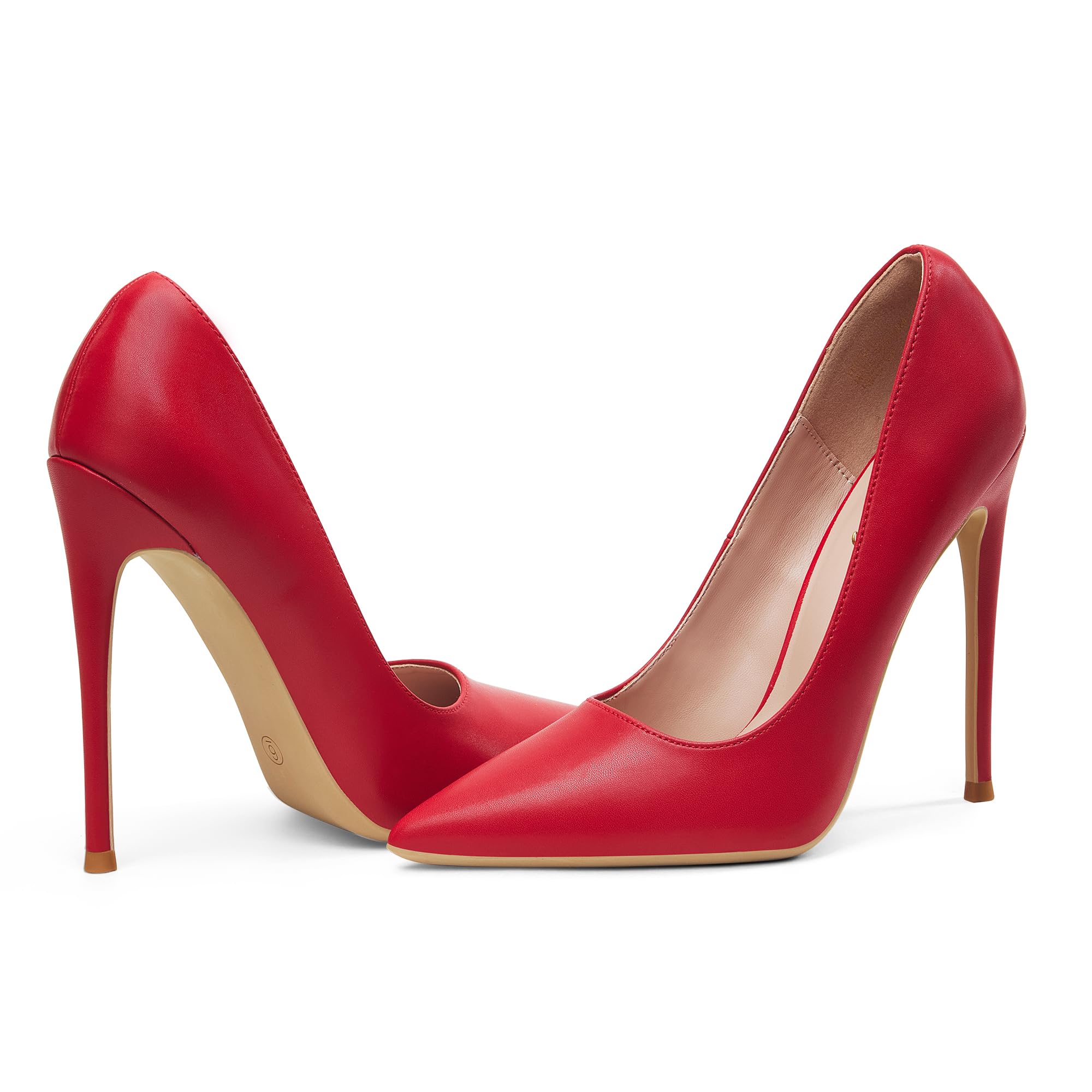 Zhabtuc Scarpe da Donna, Punta a Punta, Tacco Alto 12 cm, Stiletto da Party, Pumps con Superficie Opaca
