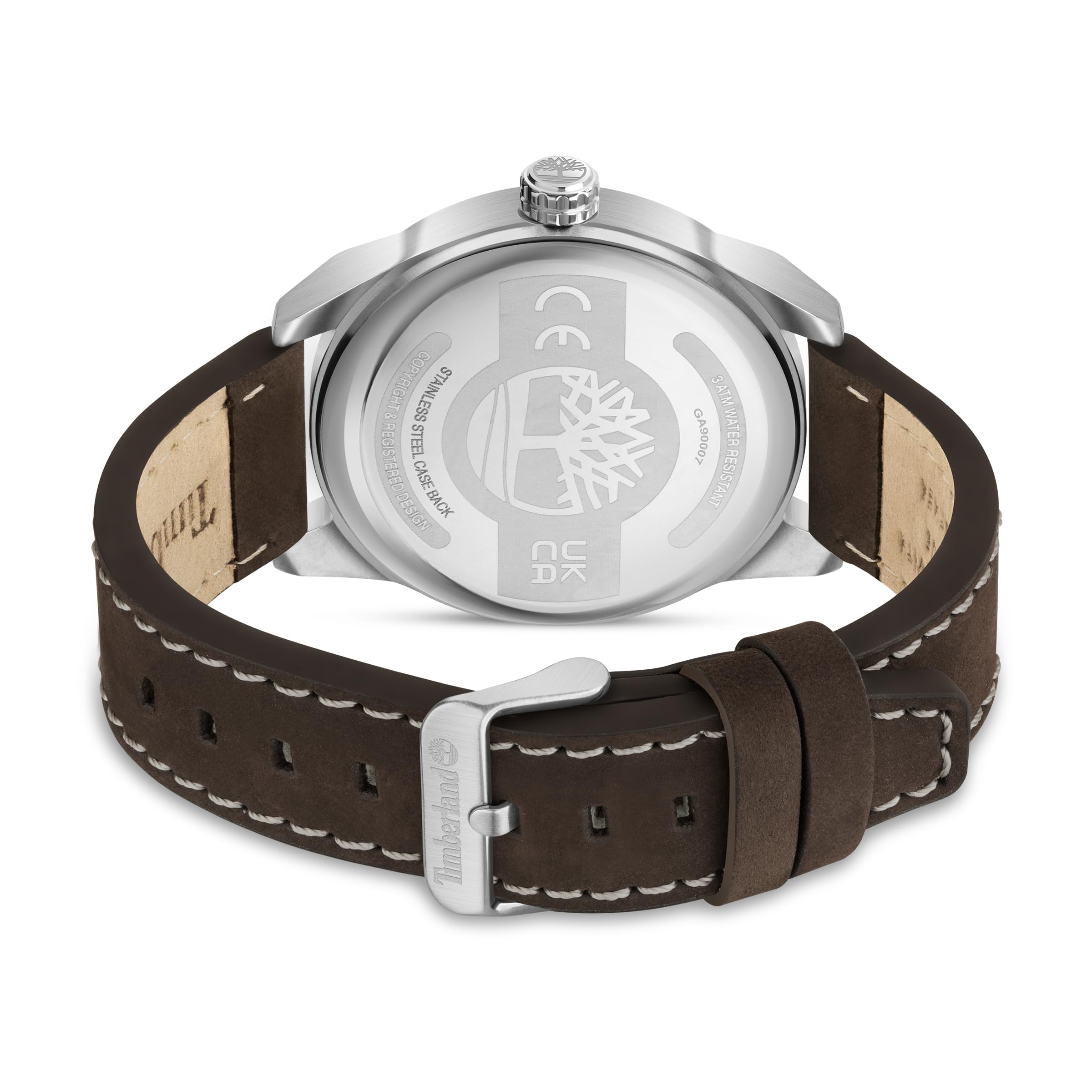 Timberland Orologio da uomo Ripley Z marrone e crema con cinturino in pelle 3ATM