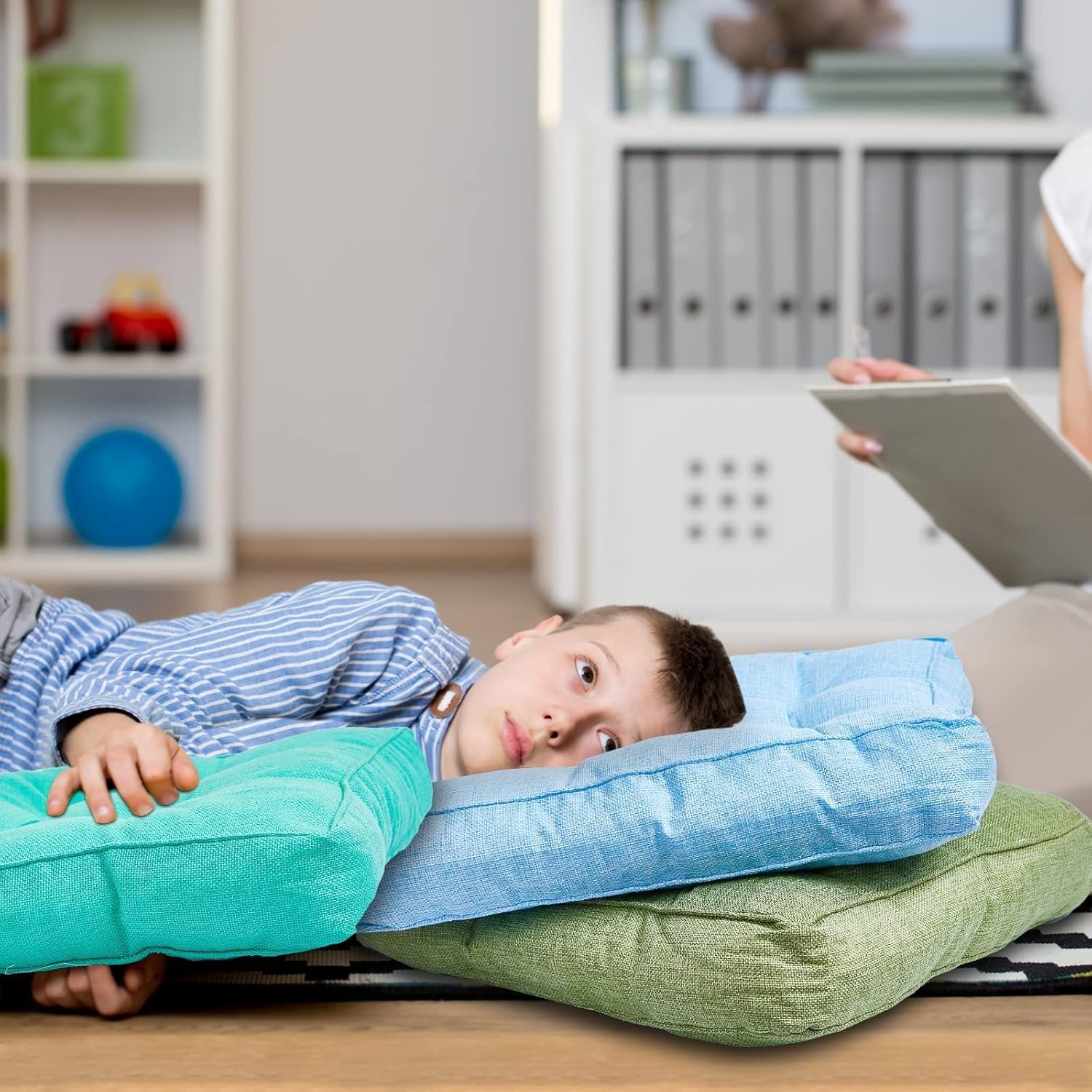 8 Stück 40*40 cm Kissen für Kinder Bodenkissen Flexible Sitzkissen 3,5'' dick Flexible Sitzmöbel für Klassenzimmer Meditationssitzkissen für zu Hause Kinderzimmer Yoga-Dekoration(Rainbow Color)