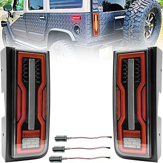 NJSBYL H2 LED Tail Lights for Hummer H2 2003 2004 2005 2006 2007 2008 2009 Clear Lens LED Rear Turn Signal Lights Taillights Brake Stop Reversing Backup Parking Lamps Assembly GM25784334 GM25784335