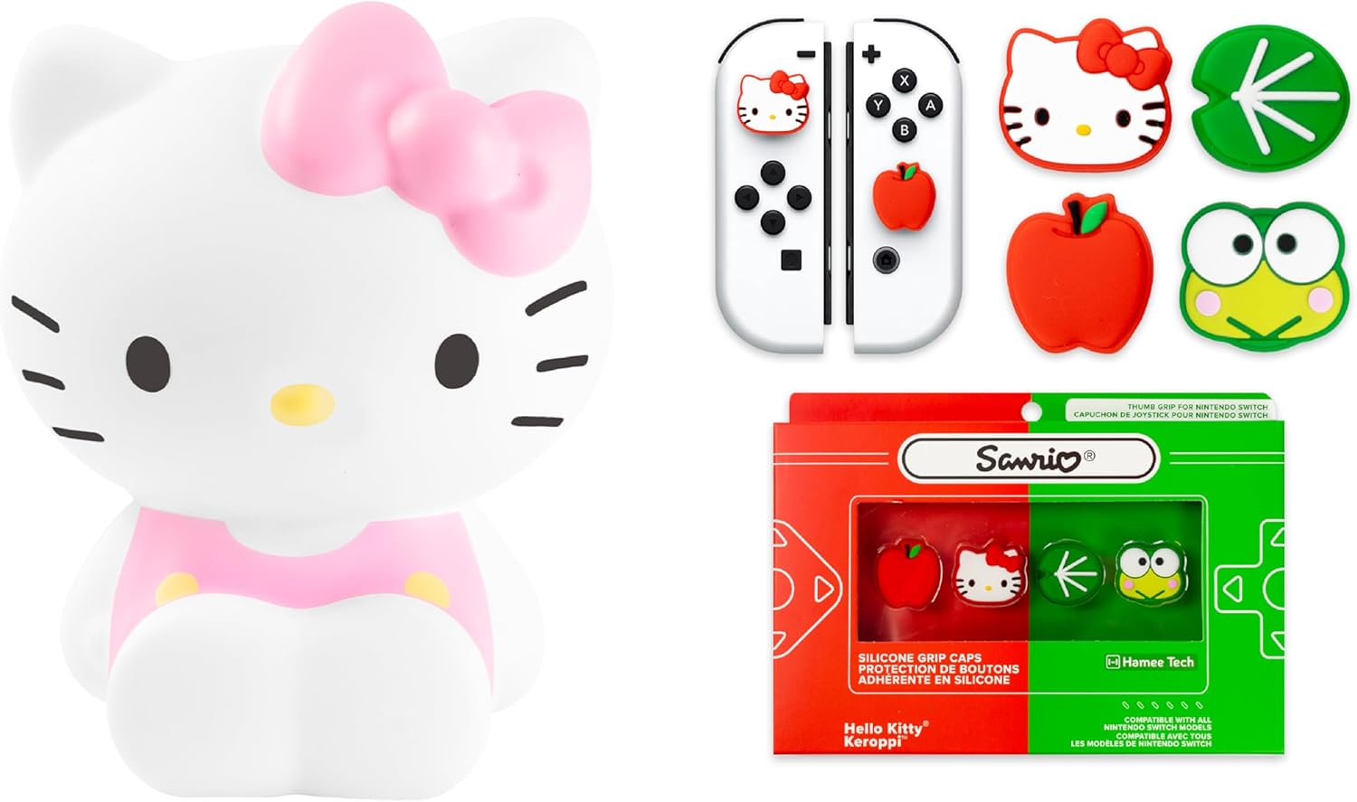 Hamee Sanrio Pastel Jumbo Squishy Toy and Hello Kitty and Friends Thumb Grips