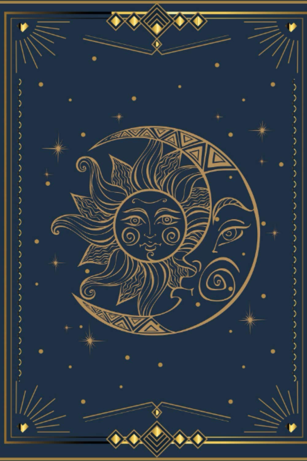 Witch Journal: Witchy Stuff Blank Lined Notebook With A Vintage Moon And Stars Design Makes A Great Sage Wicca Gift