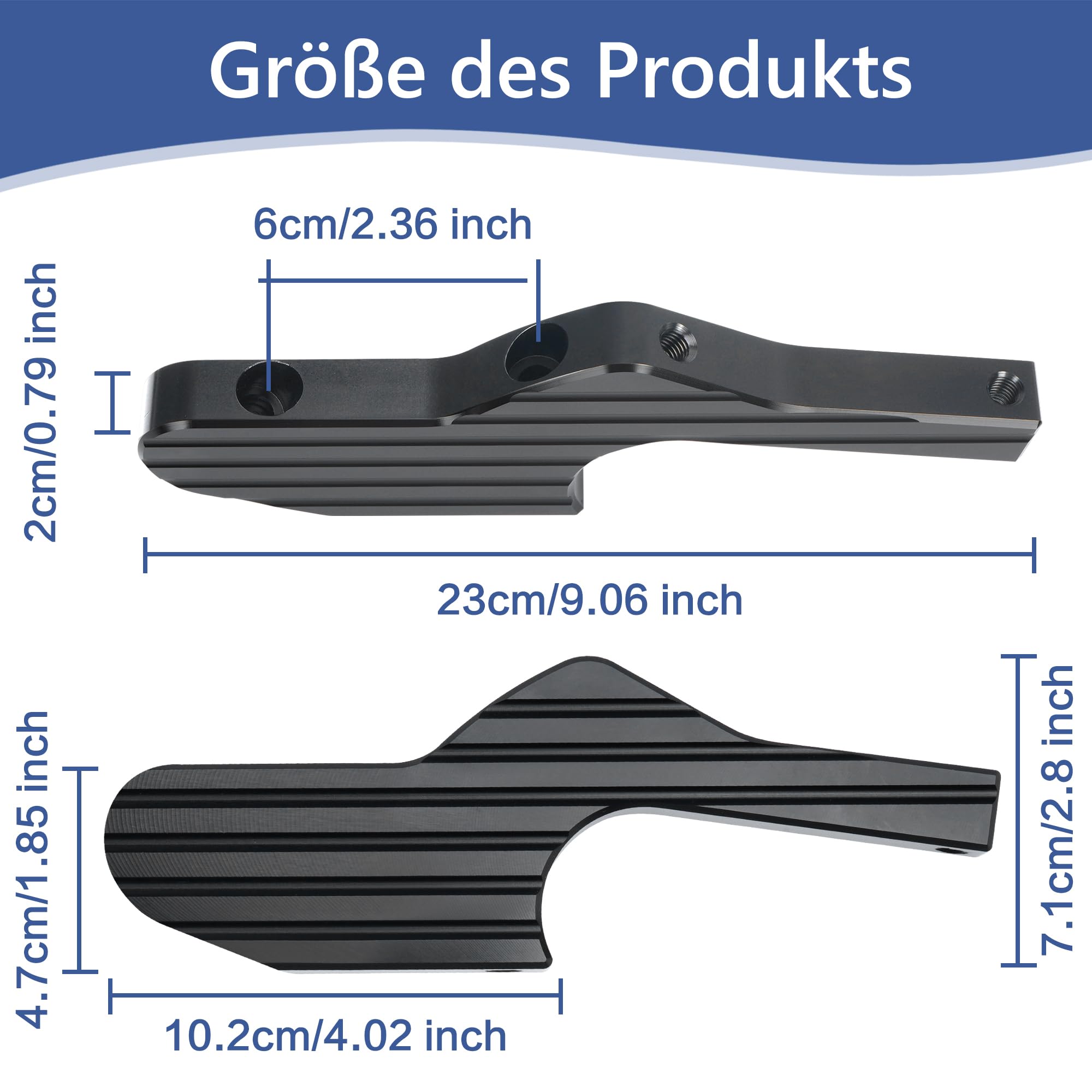 ohbien Motorrad Verlängerte Fußrasten für Vespa, 2 Stück fußrastenverlängerungen Beifahrerfußstütze Fußstütze Zubehör für Vespa GT GTS GTV 60 125 200 250 300, Schwarz