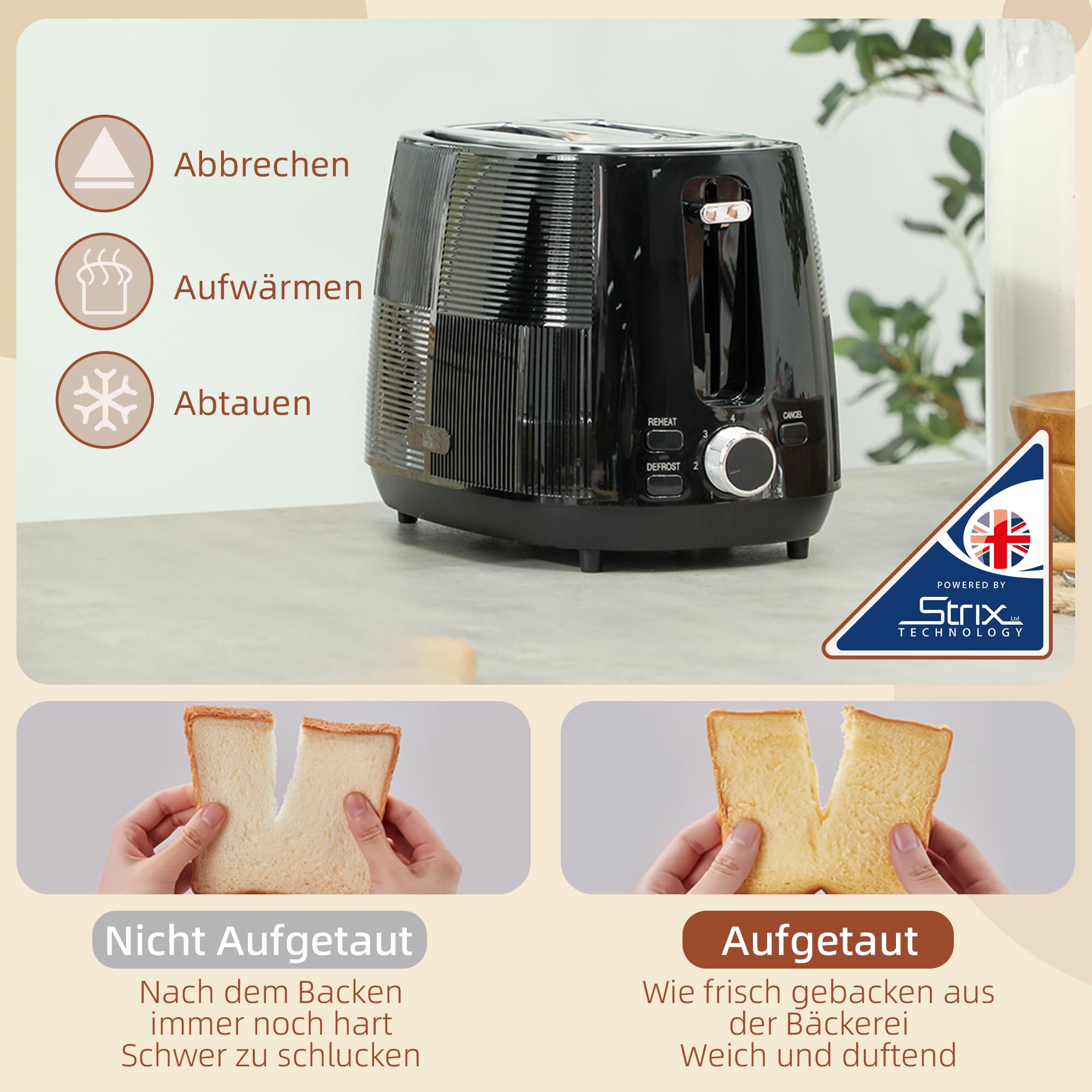 HOMCOM Bouilloire électrique Set grille-pain 2200 W 1,7 litre Bouilloire électrique Double fente Set petit-déjeuner avec filtre anticalcaire, 7 niveaux de torréfaction, fonction décongélation &