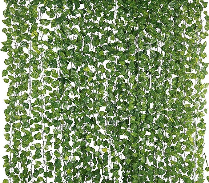 SUPER GELINGEN Artificial Garlands Hanging Leaves Greenery Vine Creeper Plants (Green,8 Feet Each) (36) (B0BT9QS7VH) Amazon Price History, Amazon Price Tracker