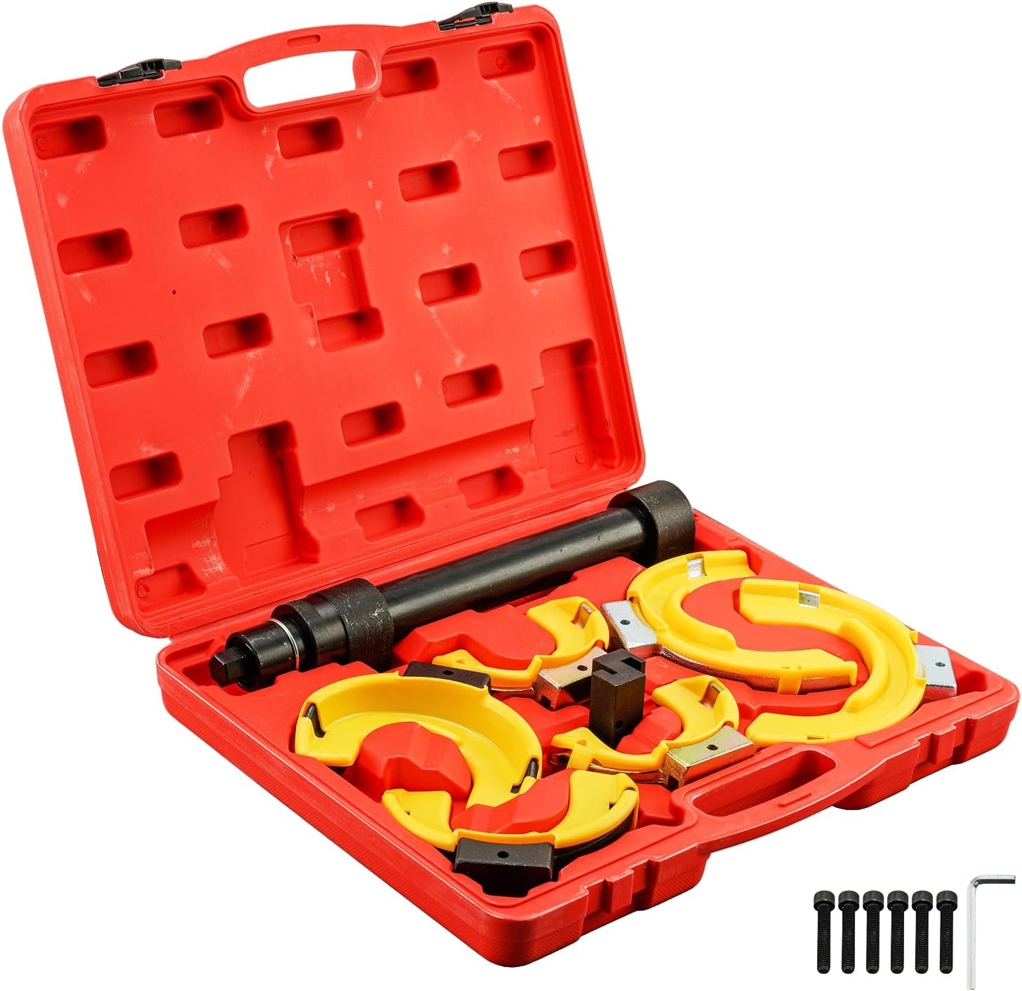 KAX Universal Interchangeable Fork Strut Spring Compressor Kit MacPherson Coil Spring Compressor Tool Set for Safe Strut Removal & Installation