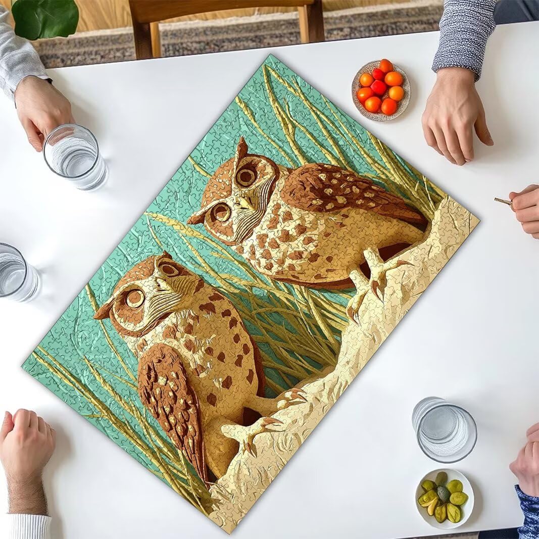 Puzzle 1000 Teile, Eule Puzzle 1000 Teile Erwachsene für Geschenke -3022
