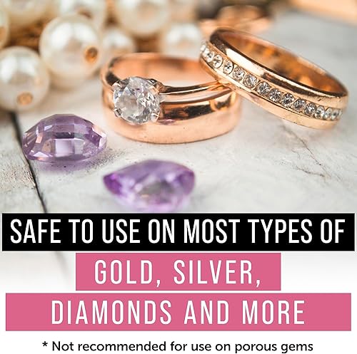 Miniatura 5 de Maplefield Solución ultrasónica de limpieza de joyas, botella concentrada de 16 onzas, compatible con limpieza de diamantes, oro, plata y piedras