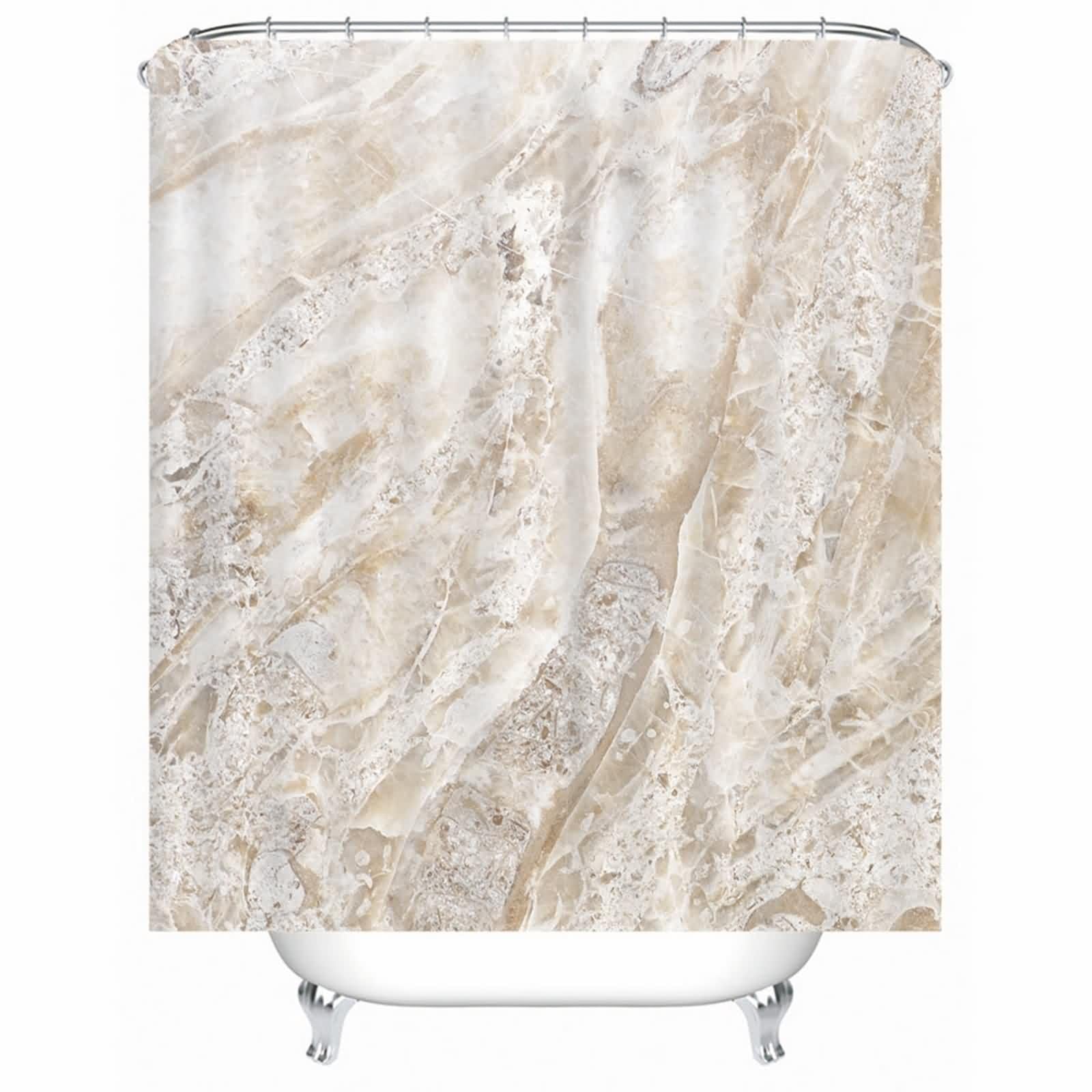 Anneaux rideaux douche antirouille réglables avec rideau lesté 200x180