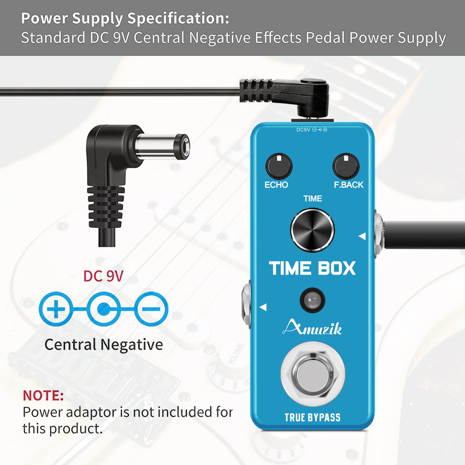 Amazon.com: Amuzik Analog Delay Pedal Guitar Delay Effects