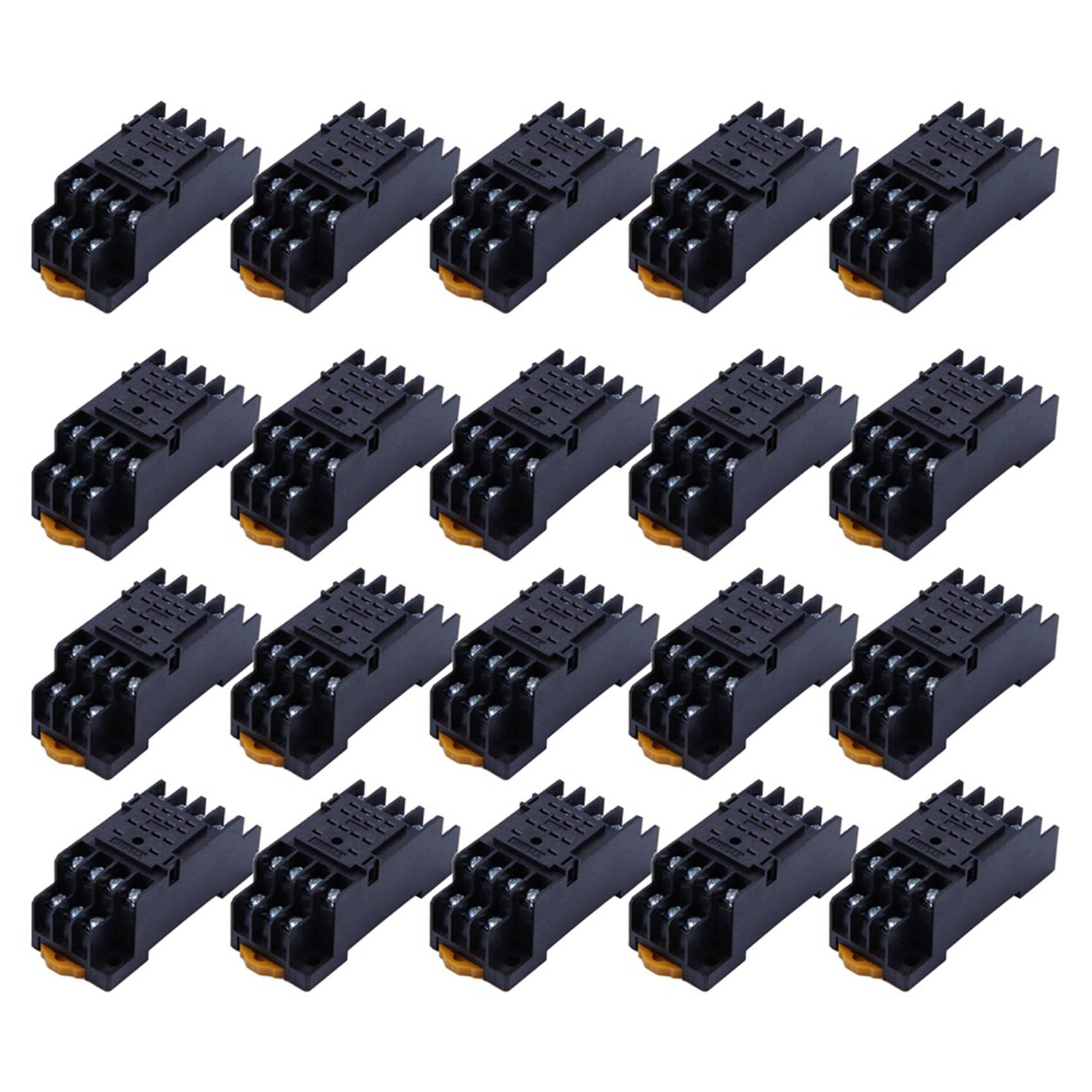 Jnchdghwa 20X PYF14A DIN Rail Power Relay Socket Base 14 Pin for MY4NJ HH54P MY4