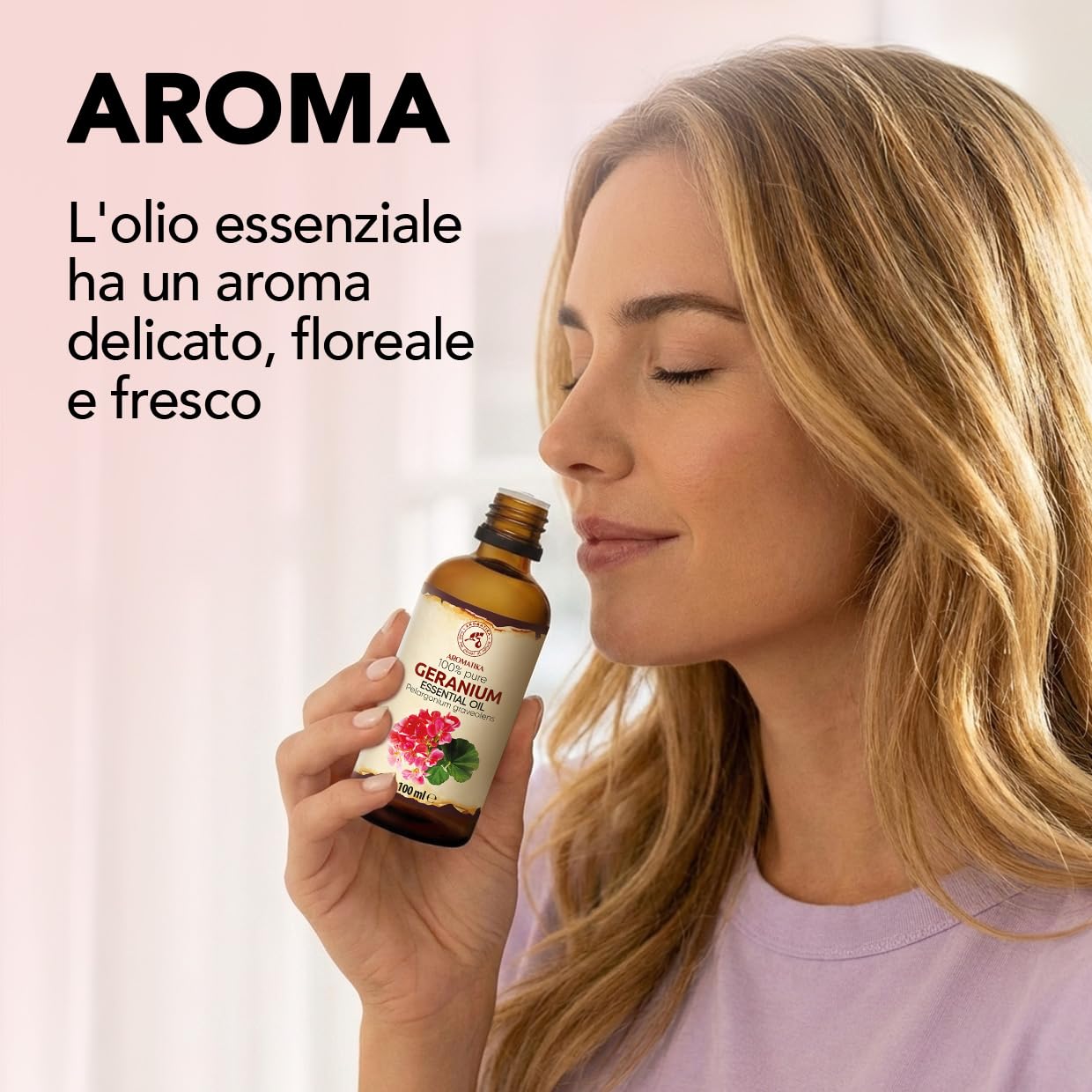 Olio Essenziale di Geranio 100 ml - per Diffusori e Aromaterapia
