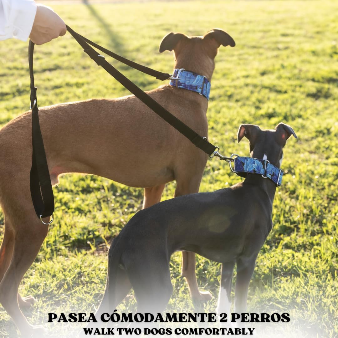 Hands-Free Multi-Position Dog Leash – 12-in-1, Adjustable to 7 Lengths, Neoprene Padded, 240cm/95in – Ideal for Training, Running, Walking – Double Leash for All Dog Sizes​