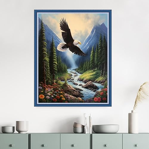 Miniatura 32 de Dimensean Kits de punto de cruz estampados, gama completa de patrones de bordado, kits de iniciación para principiantes, adultos o niños, kits