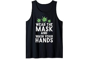 Anti Germs: Wear the Mask and Wash Your Hands Funny Tank Top