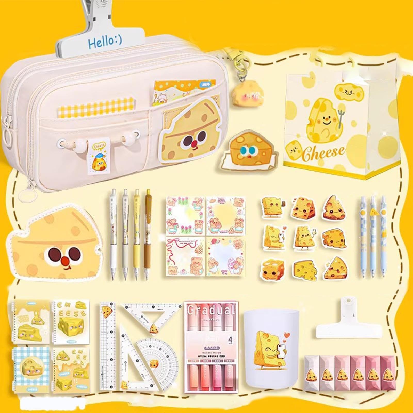 Set di astucci, borsa portaoggetti di grande capacità, accessorio per cancelleria, astuccio per penne per la scuola, porta attrezzi da scrittura multiuso, per bambini, ragazzi e ragazze, per