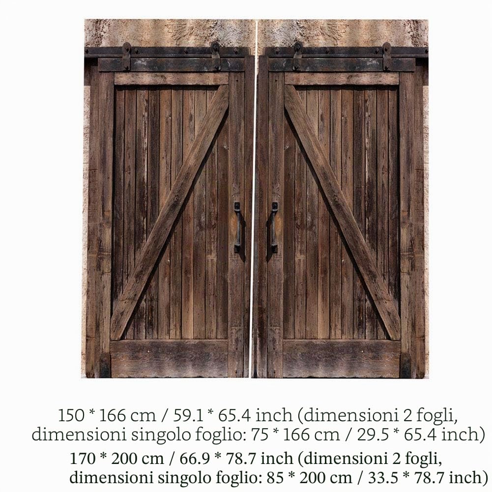 Tenda Oscurante 3D Porta Legno Finestra, 170 x 200 cm