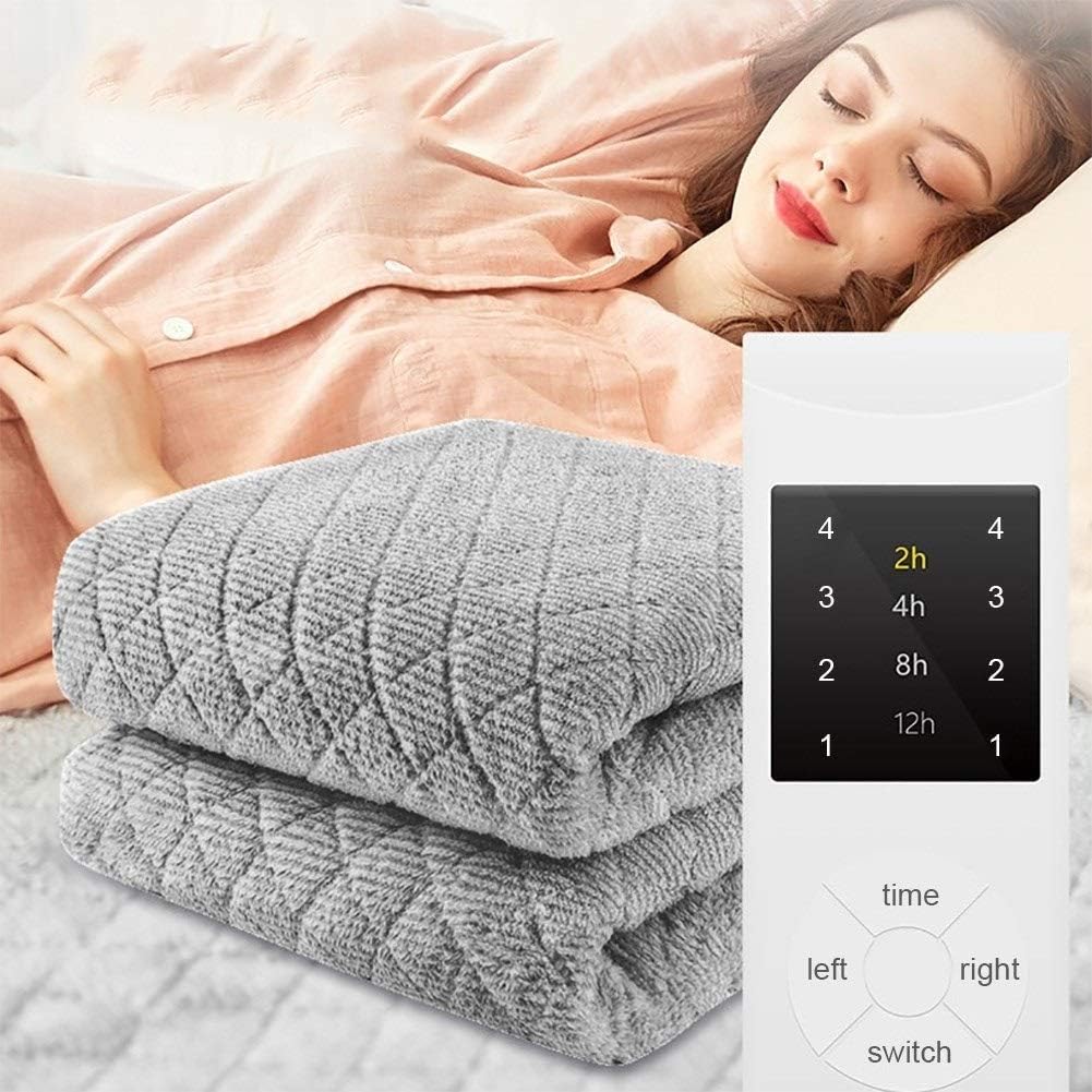 review Heated Throw - Electric Blanket electric heating blanket,Electric Heated Fast heat up, super soft faux fur mattress | protector electric | easy fit elasticated skirt | Dual control | 4 temperature set