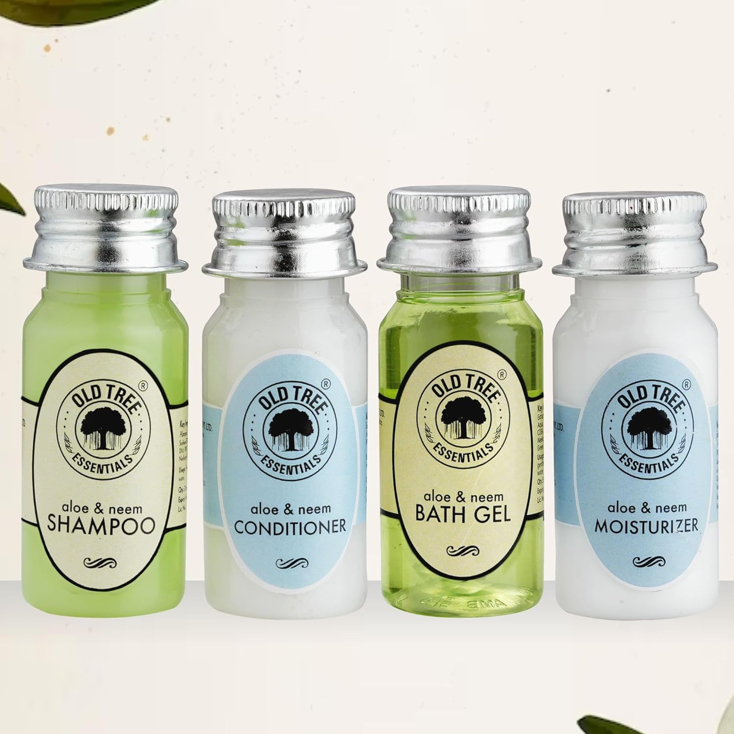 Old Tree Aloe-Neem Toiletries Kit 35ml (Total 48pcs) - Shampoo 12pcs, Conditioner 12pcs, Body Wash 12pcs and Moisturizer 12pcs - Bulk Travel Kit for Hotel Rooms, Guest House, Hospital-picture-42