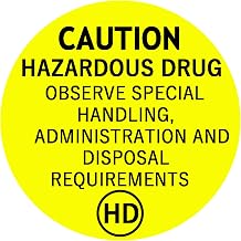500 Pcs Hazardous Drug Labels 2 Inch Medical Stickers Special Handling, Administration Disposal Requirements for Healthcare Pharmacies