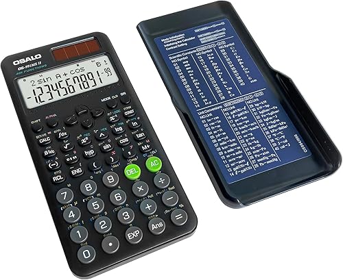 Miniatura 9 de OSALO Calculadora científica 401 Función Pantalla de 10+2 dígitos Calculadoras de batería solar Estadísticas de fracciones Integral para estudiantes