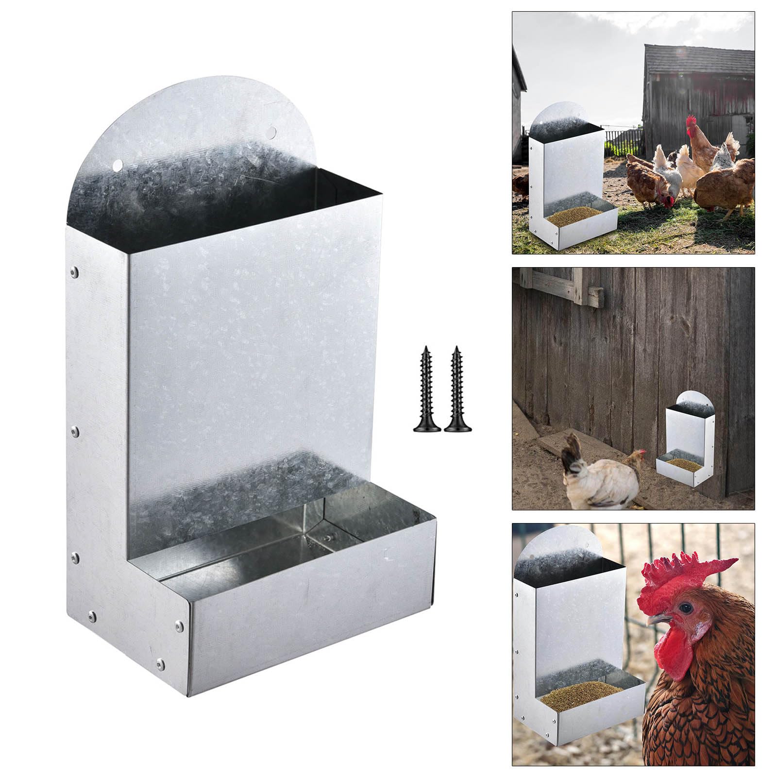 Mangiatoia per polli a tenuta stagna per minerali schiacciati e mangimi, design facile da montare, per piccoli stormi e pollai all'aperto