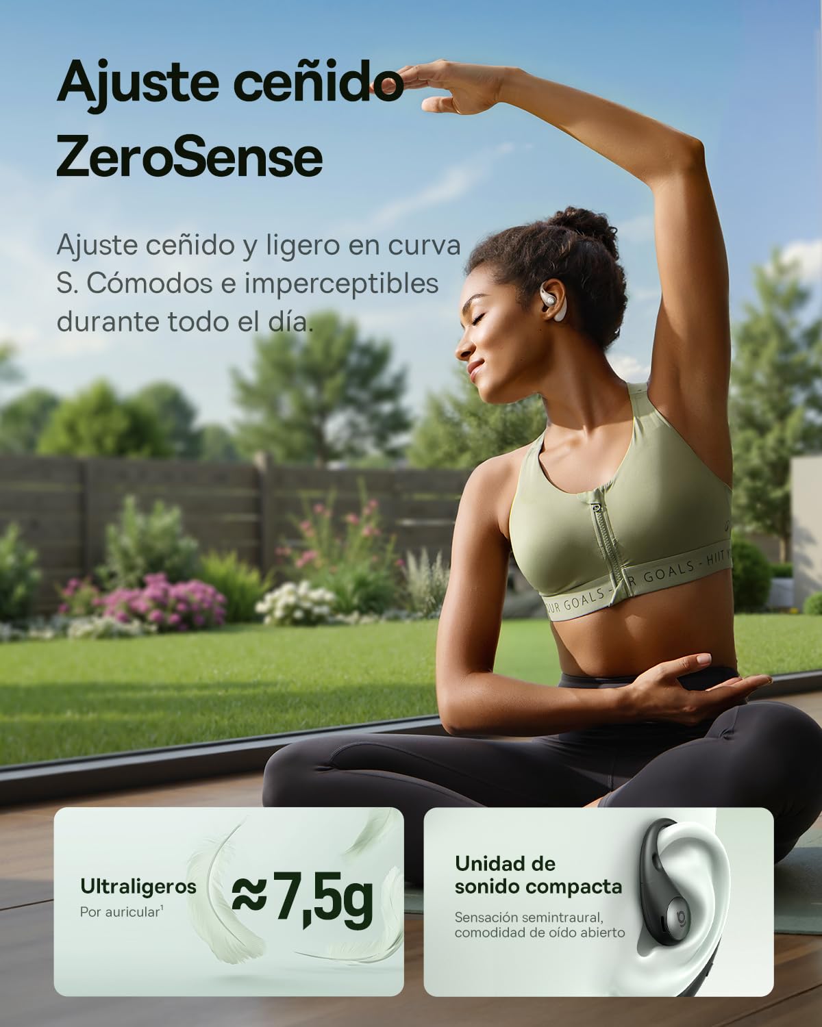 Baseus Eli Sport2 Auriculares Open Ear, Auriculares Deportivos de Conducción Aérea con Curva de Confort en S, 45H de Reproducción, SuperBass 2.0, IPX7, Bluetooth 6.0, Llamadas Claras con 4 Mic AI