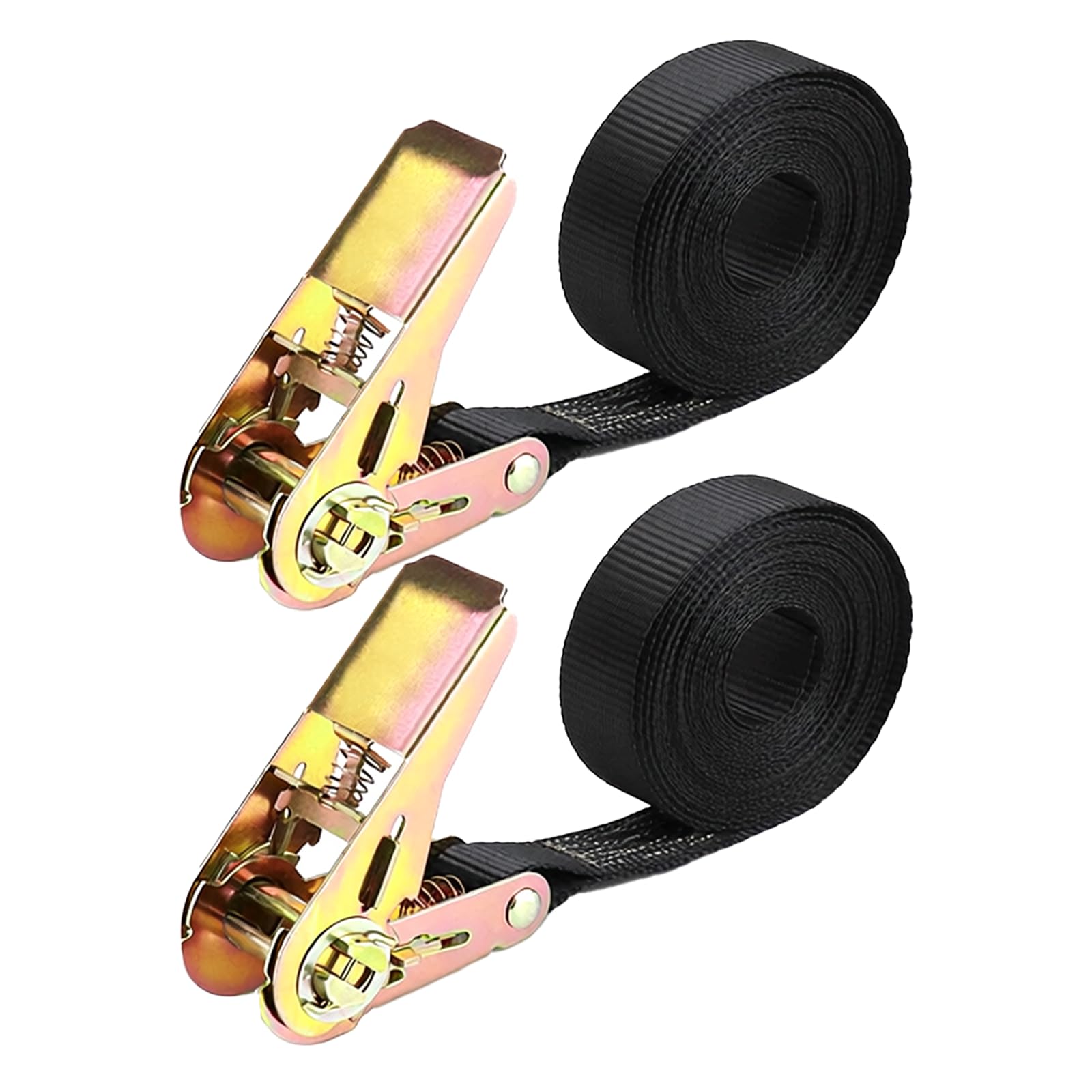 BieMian 2Pcs 6m x 25mm Ratchet Straps, Heavy Duty for Vehicle